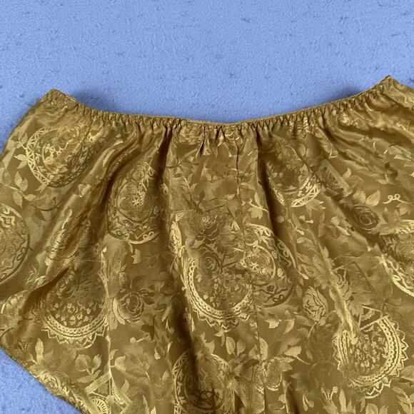 Vintage Victoria’s Secret Gold Jacquard Flutter Floral Satin Panties Shorts M‎ - Picture 16 of 16